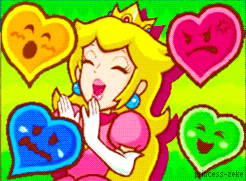 trinitybit:  the many emotions of super princess peach &gt;w&lt; 
