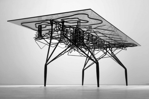 dulcisdomus:  ATELIER VAN LIESHOUT | INFRASTRUCTURE DINING TABLE (vía London | Paris | Carpenters Workshop Gallery | Exhibitions | Carpenters workshop paris i inaugural show) 