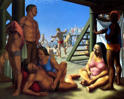 theticketthatexploded:  George Tooker, Coney Island, 1948 (via Gandalf’s Gallery: George Tooker - Coney Island [1948]) 