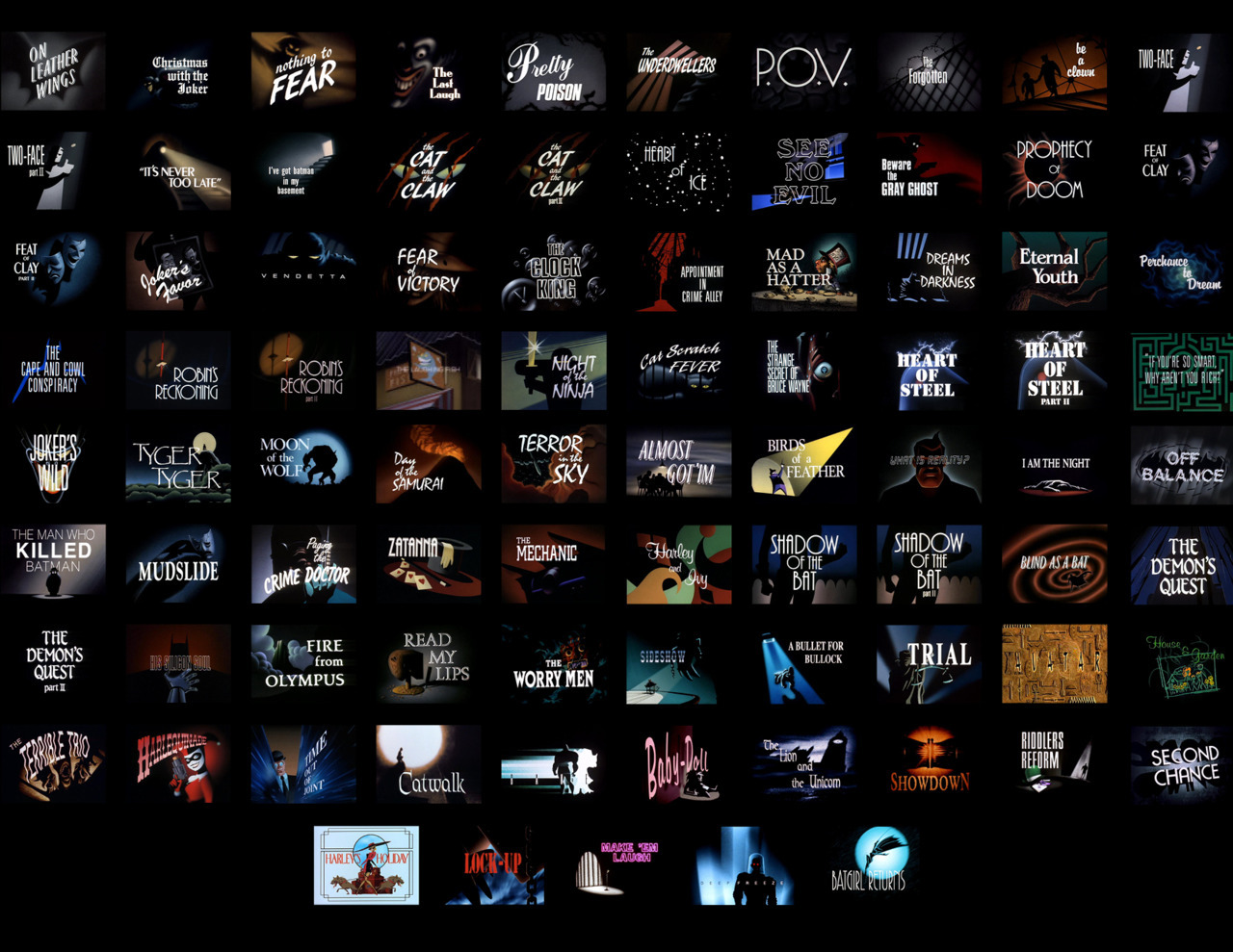 FYeah Batman TAS — Here are all of the 85 Title Cards to Batman: The...