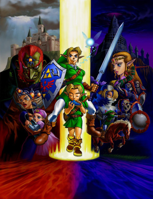 gameandgraphics:  Zelda: Ocarina of Time promotional art (Nintendo 64, 1998 - 3DS, 2011).