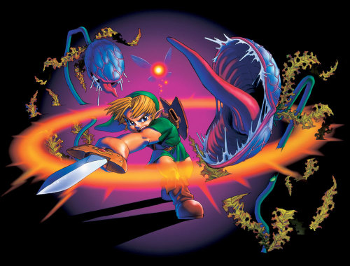 gameandgraphics:  Zelda: Ocarina of Time promotional art (Nintendo 64, 1998 - 3DS, 2011).