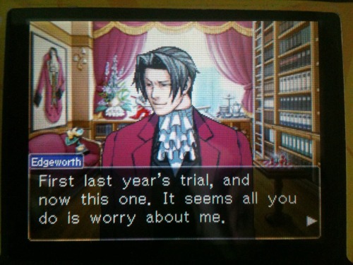 derpderpmotherfuckers:PHOENIX WRIGHT: ACE ATTORNEY - RISE FROM THE ASHEScrowning moments of heartwar