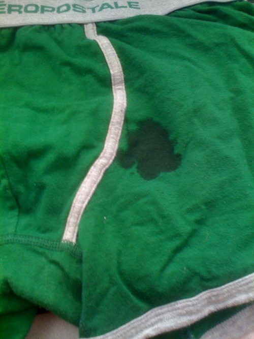 picsofdicks:  As requested (About a week ago. Sorry for the lateness dude) by fuckyeahjockstraps pic of said underwear with the heavy pre cum stain (before I had to put on my bball shorts) I had on when I was really horny and almost begged my bf to