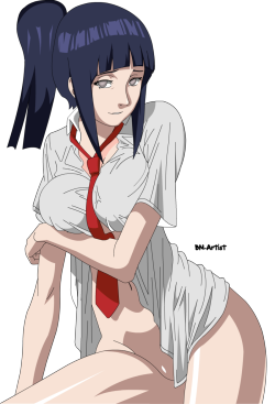 sexykunoichi:  Hinata Hyuga - Konoha’s School Uniform by ~BM-Artist 