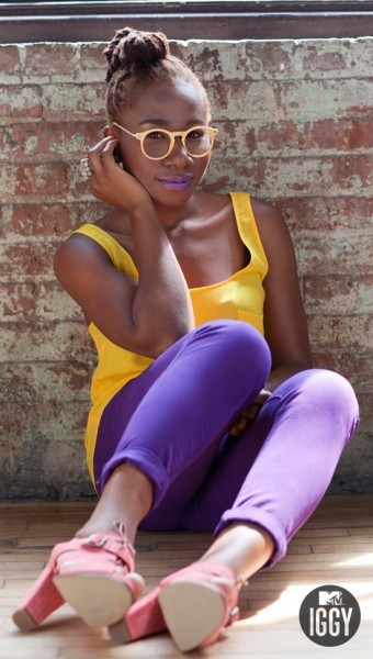 18-15n-77-30w: culturaltoast: Asa effortlessly rocking the trendy color blocking look for MTV Iggy! 