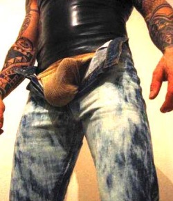 sanderspig:  love to have that ripe and raunchy package on my face 