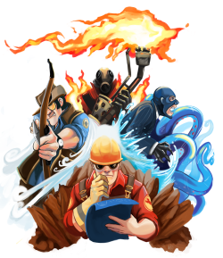 Cuddlyxmedics:  Unfreakintouchable:  Lildeadlymeesh:  Tf2 Elementals ((Pyro: Fire,