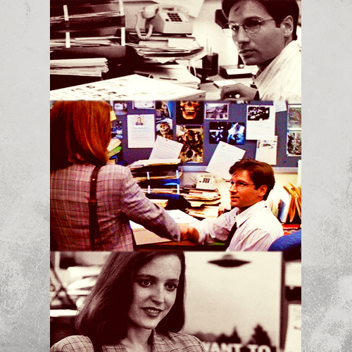 beyondhope:  “Sorry, nobody down here but the FBI’s most unwanted.”  “Agent Mulder. I’m Dana Scully, I’ve been assigned to work with you.”  “Oh, isn’t it nice to be suddenly so highly regarded? So, who did you tick off to get stuck with