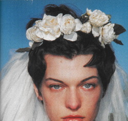witchesandslippersandhoods:Milla Jovovich photographed by Terry Richardson for Dazed and Confused, 1999 