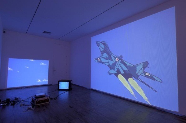 The art: Cory Arcangel, MIG 29 Soviet Fighter Plane and Clouds, 2005.
The news: “Obama Tells GOP Critics War with Iran is ‘Not a Game,’” by Helene Cooper for the New York Times.
The source: Collection of the Albright-Knox Art Gallery, Buffalo.
Nota...