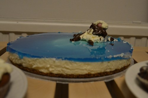 A cheesecake. And yes, that is nutella and whipped cream on the top. Problem? It tasted good!