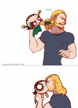irosyan:  Well, Loki just wanna get a kiss