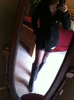 mrssc:  jacket and thigh high’s. =) 