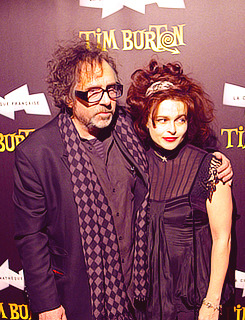 captainheroism:  Helena Bonham Carter &amp; Tim Burton |  Exhibition of Tim Burton