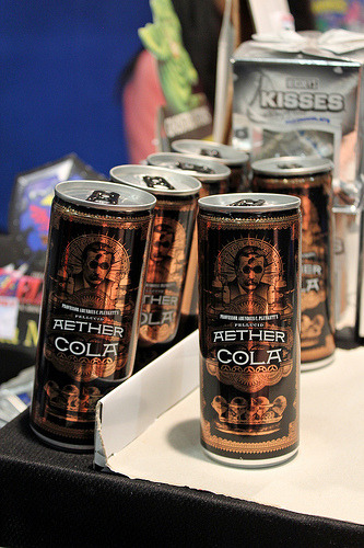 hildekitten:
“ Aether Cola, drinks in steampunk packaging, they do exist!
”