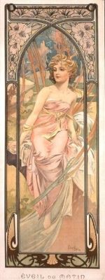 Design. Morning Awakening. Alphonse Mucha.