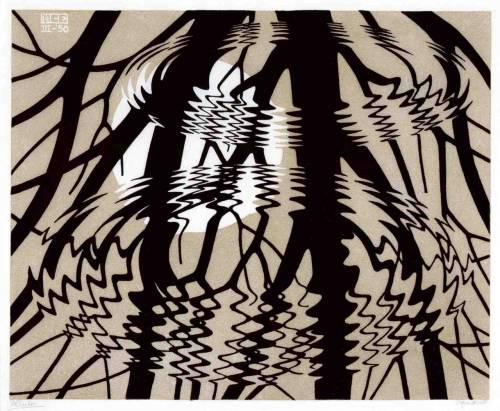 mcescher.comM.C. Escher (1898-1972) &lsquo;Rippled Surface&rsquo;, 1950, linoleum print, 10 