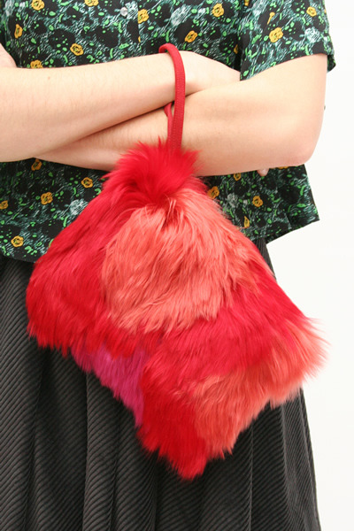 It seems like every show we went to during New York Fashion Week had a fur clutch, including this on