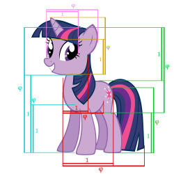 emkay-mlp:  You see this? This is why ponies are so damn sexy. Their proportions are littered with the golden ratio. There’s no doubt that there’s more proportions that I missed but I didn’t want to make it super cluttered. 