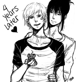 hinadoodles:  4 years after the end of the series, Nezumi and Shion. : D Unf~? 