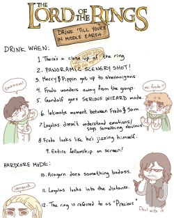 wuggly-ump:  Lord of the Rings drinking game,