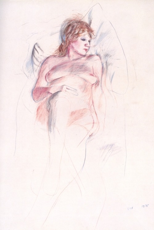 cavetocanvas:  David Hockney, Celia Nude, 1975 