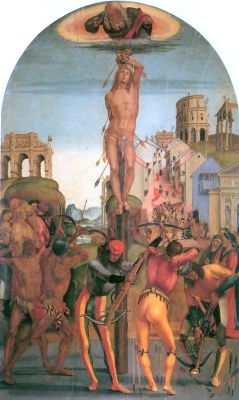 forthememoryofepicurus:  Martyrdom of St. Sebastian (ca. 1498) by Luca Signorelli 