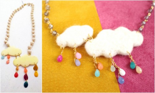 DIY Raindrop Necklace Inspired by AZUSA IIO&rsquo;s &ldquo;necklace in the rain&rdquo;. Photo Left: 