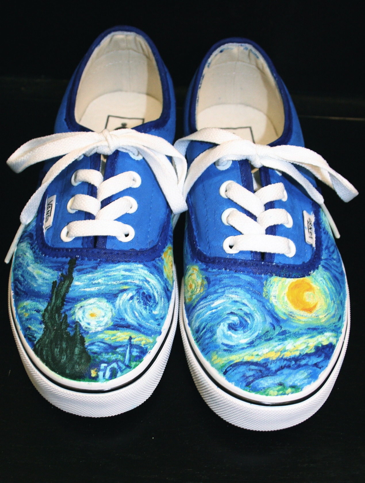 starry night custom vans