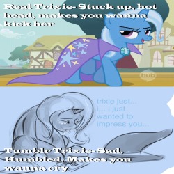 fisherpon:  askequinahime:  The truth about Trixie and Trixie Tumblrs  Masking Theory.  Awww poor Trixie