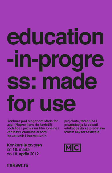 Više o konkursu EDUCATION-IN-PROGRESS >>>
Prijavite se na konkurs >>>