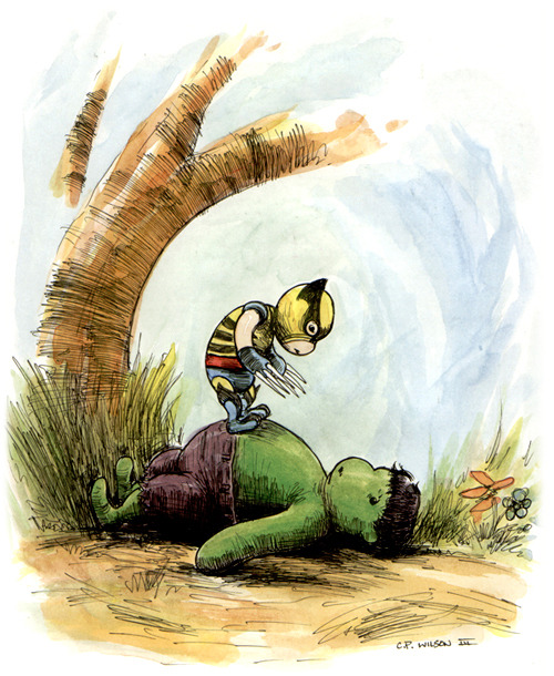 total-comics-fan:  herochan:  Winnie The Pooh Avengers  Created by C.P. Wilson III