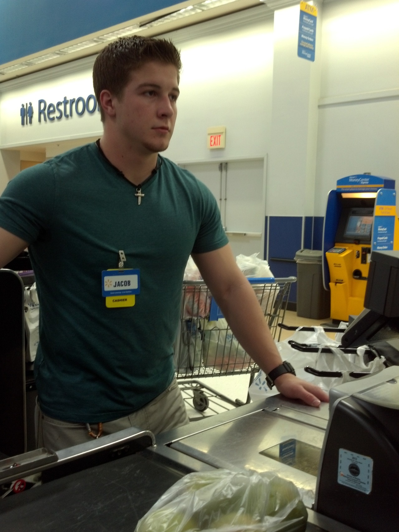 mancreeper:  HERE ONCE AGAIN IS JACOB, MY HOT AS HELL LOCAL WALMART CASHIER, BUT