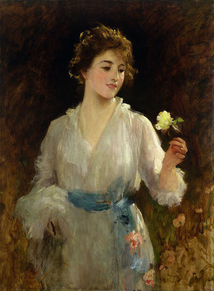 The Yellow Rose, Sir Samuel Luke Fildes. English (1843 - 1927)