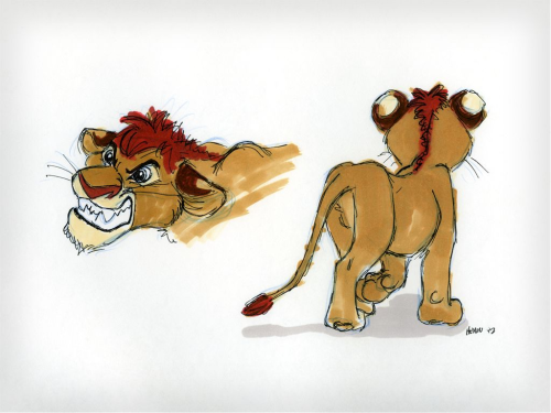 Cub Simba Character Designs By Mark Henn