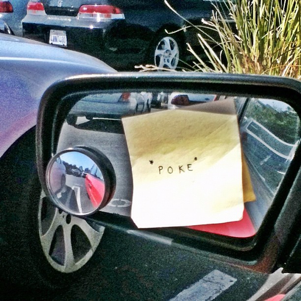 Lol who &ldquo;*poked*&rdquo; my car yesterday? 🚗 (Taken with Instagram