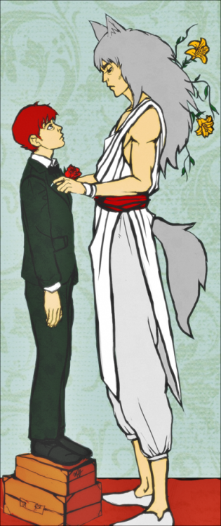 chainsawmascara:  ardentblue:  To Bestow by ~mmode  This will forever be one of my all time favorite fan arts ever created. As in, top five.  I love this style.