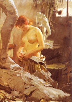 cavetocanvas:  Anders Zorn, I Wikstroms Atelje,