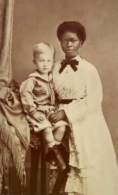 legrandcirque:  Alberto Henschel, Eugen Keller and his nanny in Pernambuco, Brazil, ca. 1874. 