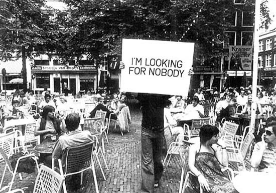 visual-poetry:  “i’m looking for nobody” by endre tót 