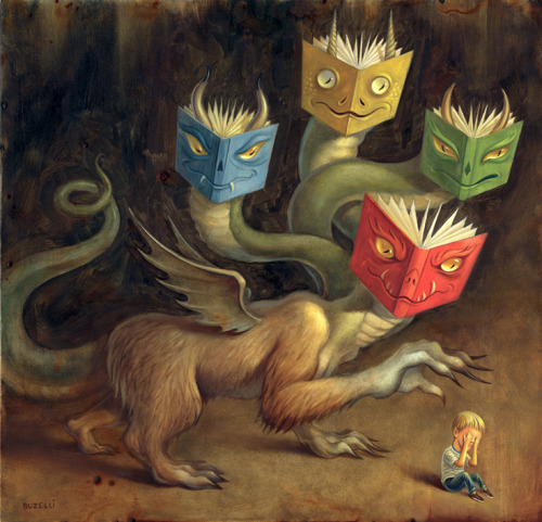 drawger.comChris Buzelli, Book Monster/16.5&quot;x16&quot;/oil on board