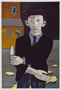 missfolly:  Man with a Feather (Self-portrait),