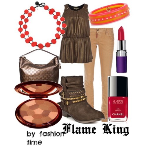 Flame King by fashion-time featuring gucci shoulder bag