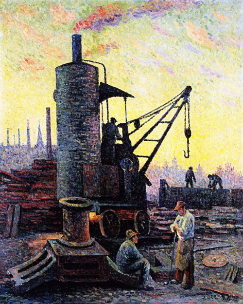 peira:  Maximilien Luce:  Factories in Charleroi, Coullet (1898) via The Athenaeum 