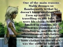 Yu-Gi-Oh-Headcanon:  One Of The Main Reasons Malik Dresses So Flamboyantly Is That