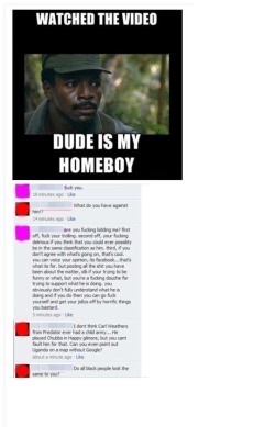 fuckyeahidiotsonfacebook:  part 2 of the Carl Weathers Facebook Experiment. Click here for part 1 