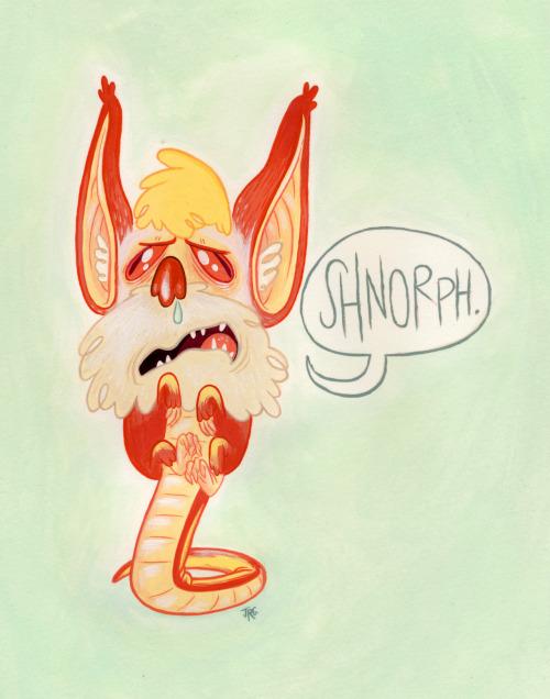 cunch:Here is my ridiculous piece for the GAG ME WITH A TOON 4 show, entitled “SHNORPH, of the Light