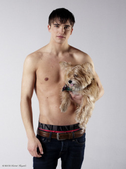 perfectlymale:  River Viiperi and Lava the dog 