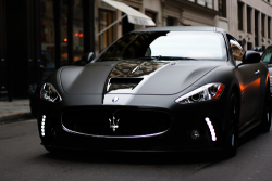 johnny-escobar:  Matte black Maserati GranTurismo